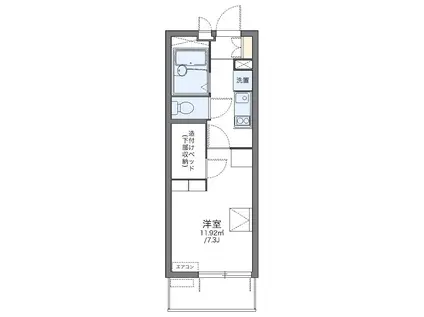 レオパレスエスタIV(1K/2階)の間取り写真