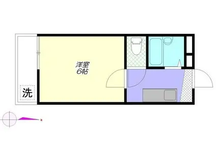 メゾンコバヤシ(1K/3階)の間取り写真