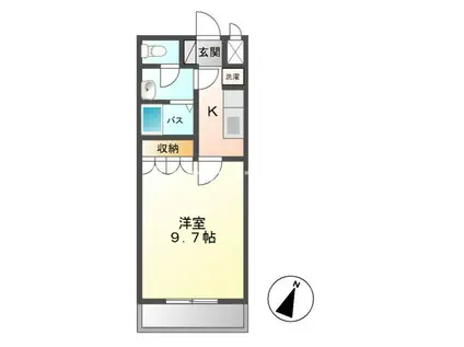 ピュアハート(1K/1階)の間取り写真
