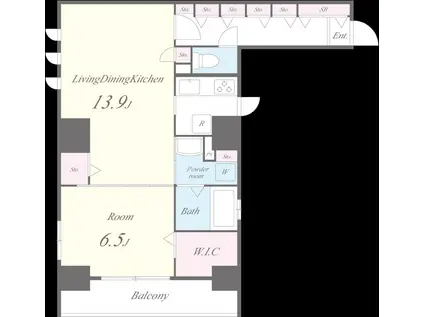 ブロッカート(1LDK/5階)の間取り写真