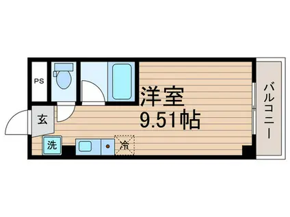 BUON(ワンルーム/2階)の間取り写真