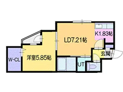 癒禅44(1LDK/5階)の間取り写真