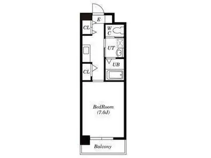 メゾンやわらぎ(ワンルーム/3階)の間取り写真