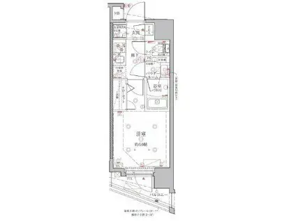 クレイシアIDZ千代田岩本町(1K/3階)の間取り写真