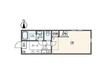 グランツ横浜天王町(1K/1階)の間取り写真