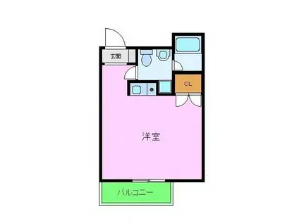 レジデンス遊園前(ワンルーム/1階)の間取り写真