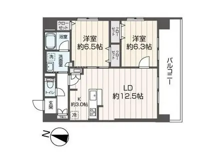 COH RESIDENCE 札幌(2LDK/7階)の間取り写真