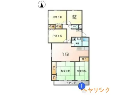 LE・PORT(5LDK/1階)の間取り写真