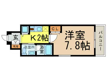 ALATO丸の内(1K/9階)の間取り写真