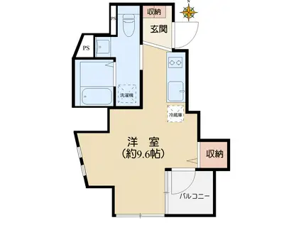 アリカ文京本郷(ワンルーム/4階)の間取り写真