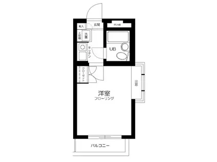 プライムガーデン桜上水(1K/3階)の間取り写真