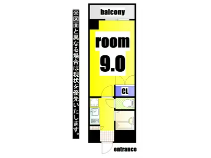 ロイヤルトレンディ(1K/10階)の間取り写真