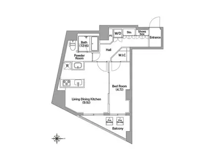 コンフォリア馬込(1LDK/5階)の間取り写真