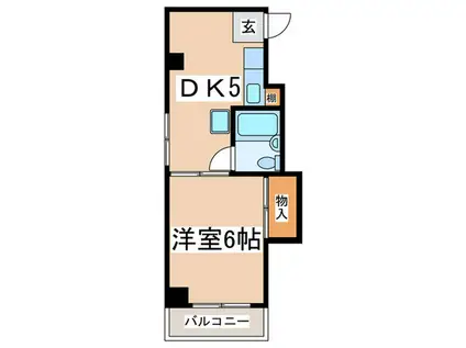 井上ビル(1DK/2階)の間取り写真