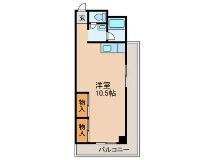 宏栄マンション(ワンルーム/3階)の間取り写真