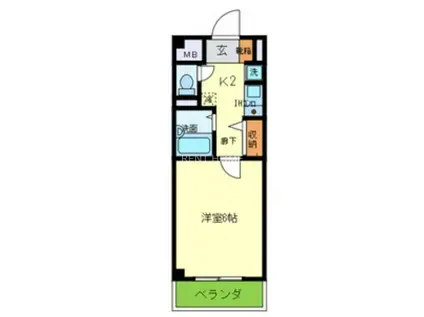 M・SUNRISE(1K/1階)の間取り写真