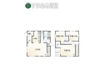 モダンハウスオオトモ(3LDK/1階)の間取り写真