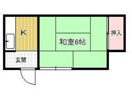 八坂荘(ワンルーム/3階)の間取り写真