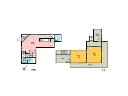 HILLS RESIDENCE(2LDK/1階)の間取り写真