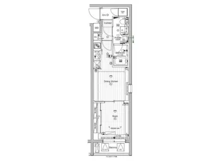 PREMIUM CUBE 東高円寺(1DK/3階)の間取り写真
