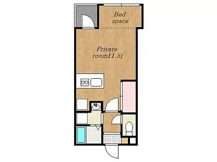 ARK RESIDENCE武(ワンルーム/5階)の間取り写真