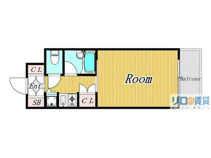 リーガル新大阪II(ワンルーム/7階)の間取り写真