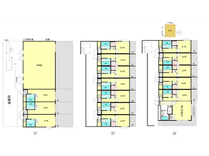 KYパレス曙II(ワンルーム/2階)の間取り写真