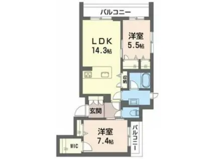 シャーメゾン ノア(1LDK/3階)の間取り写真