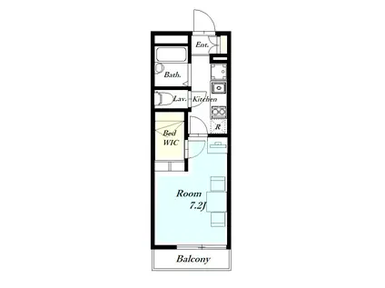 メゾン エスポワール(1K/2階)の間取り写真