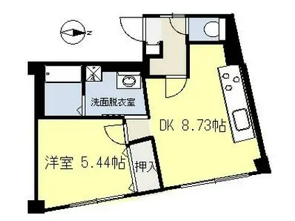 コーポはし本(1DK/2階)の間取り写真