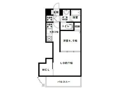 ワコーレ代々木II(1LDK/1階)の間取り写真
