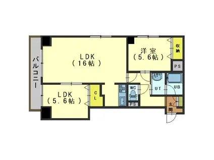 メゾンラフォーネ(2LDK/4階)の間取り写真