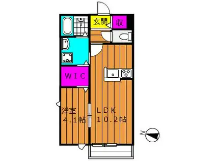 フィカーサ大島(1LDK/2階)の間取り写真