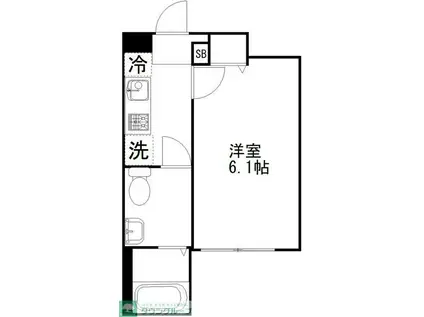 THE OPAL(1K/3階)の間取り写真