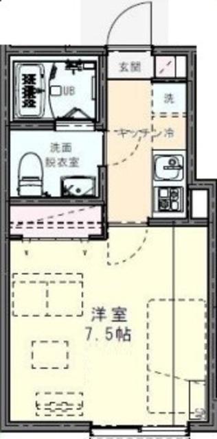 KLEIS五反野II(1K/3階)の間取り写真