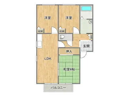 メゾンド池田I(3LDK/2階)の間取り写真