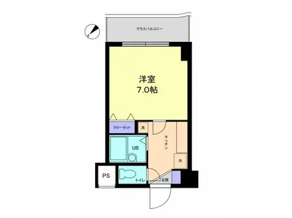 信開グラビス高岡(1K/5階)の間取り写真