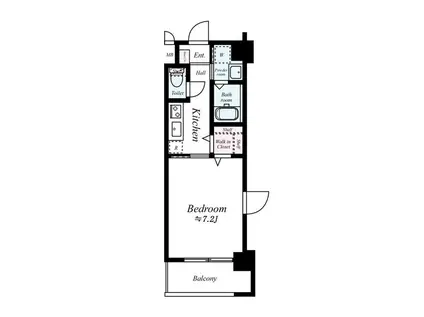 グランフォーレ桜坂ステーションプラザ(1K/6階)の間取り写真