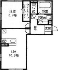 クリサンテーモ(1LDK/2階)の間取り写真