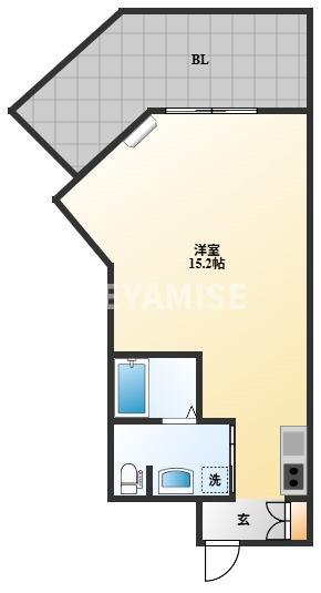 ZEE HAVEN(ワンルーム/7階)の間取り写真