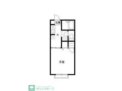 コーポハピネスII C棟(3DK/1階)の間取り写真