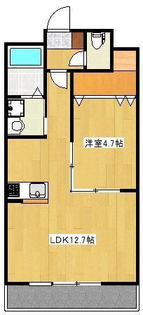 SPRING長嶺南(1LDK/1階)の間取り写真