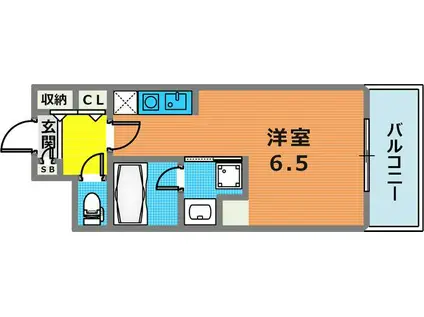 ARCO PLACE(ワンルーム/3階)の間取り写真