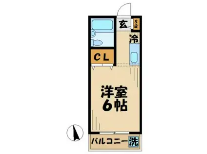 コンフォスタジオ永山(1K/1階)の間取り写真