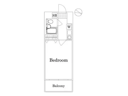 ライオンズマンション川崎貝塚第2(1K/4階)の間取り写真