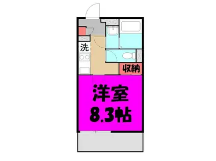 ワコウサンハイツ 蕨(1K/2階)の間取り写真