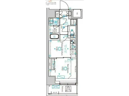 ラフィスタ町田(1DK/10階)の間取り写真