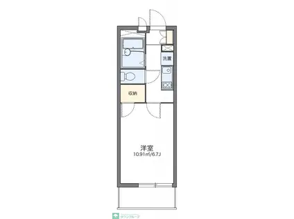 レオパレス堤方II(1K/3階)の間取り写真