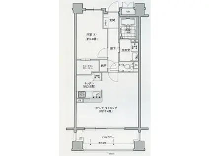 グランアベニュー名駅南(1LDK/4階)の間取り写真