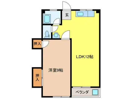 松の木マンション(3DK/3階)の間取り写真